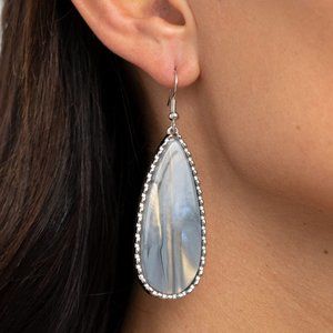 Silver  Ethereal Eloquence - Silver/blue Earring